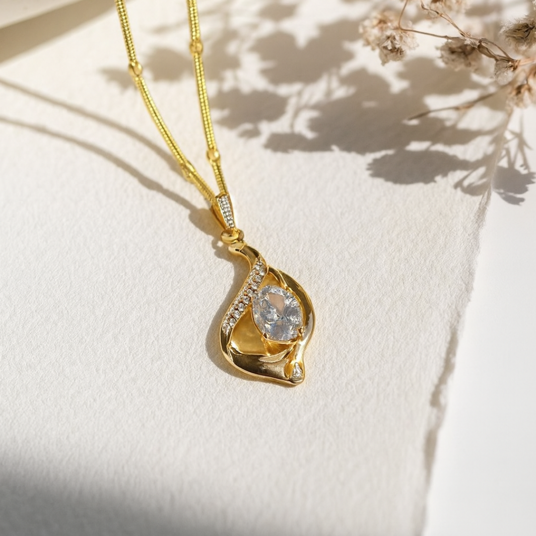 precious gold aura pendent