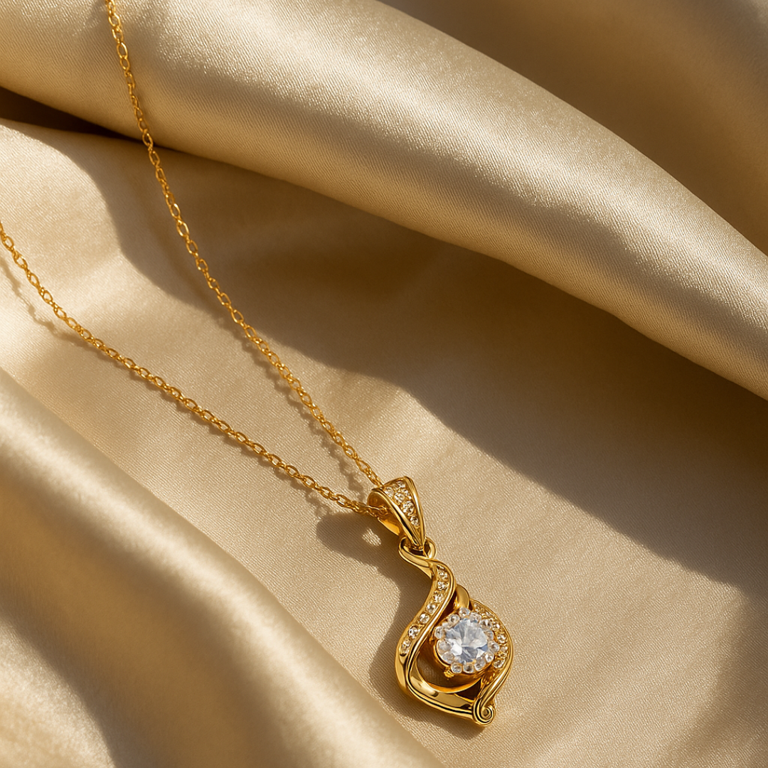 precious gold aura pendent