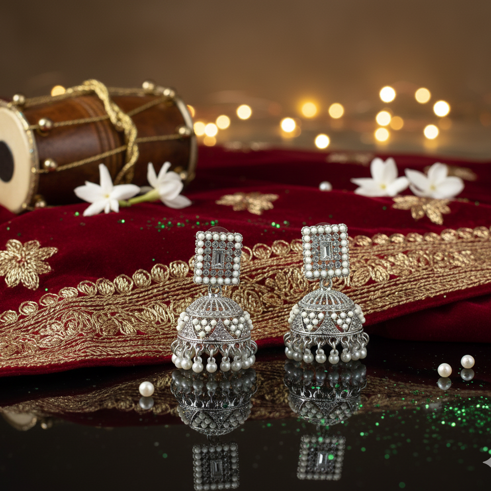 Pearl Mist Jhumka