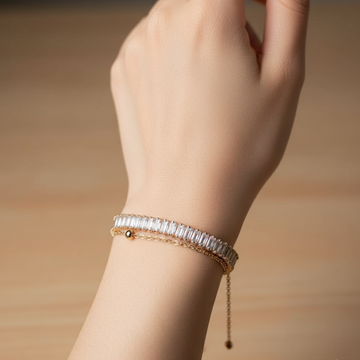 Hand wearing a bracelet